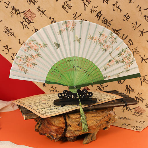 【夏天扇子古风扇子】折叠扇子古风折扇 汉服扇新中式女扇舞蹈扇小扇子 商品图0