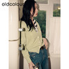 oldcolour纯色针织开衫2023春季气质通勤薄款短款外套女P11053154 商品缩略图2