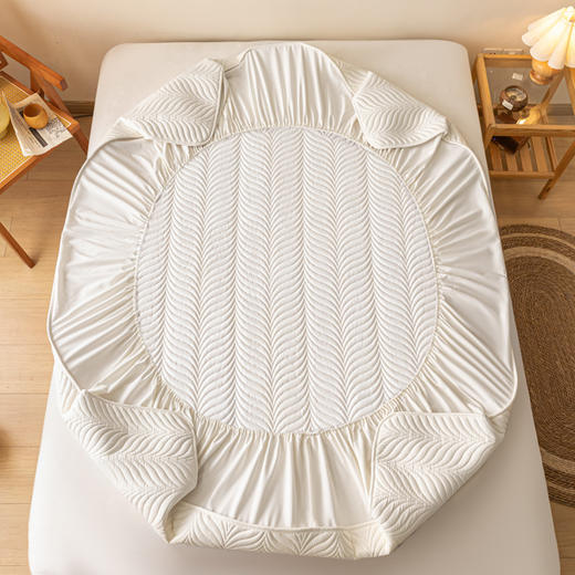 a类防水夹棉床笠全包型床罩家用可机洗加厚防滑席梦思款保护套隔尿床单孕妈专用款 商品图2