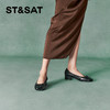 星期六通勤简约蝴蝶结粗跟单鞋SSC111101T 商品缩略图3