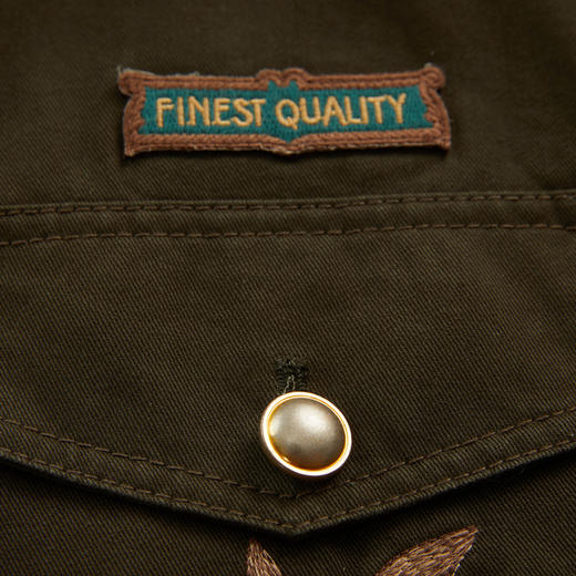 谜底短款宽松外套女2024秋季新款工装风大廓形绣花风衣247ME5006 商品图3