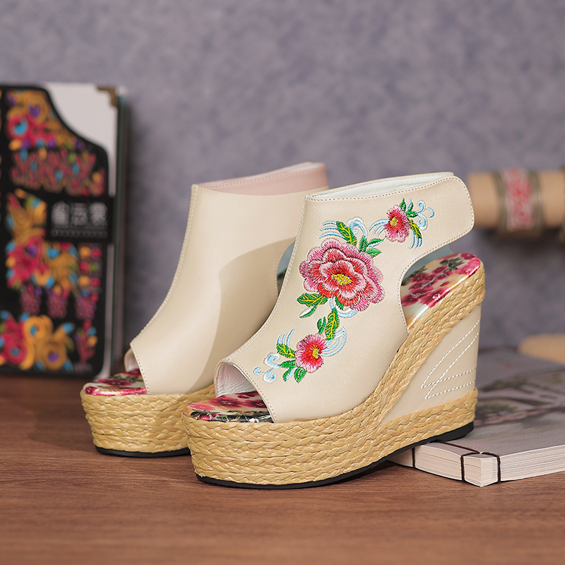 步步生莲绣花高跟凉鞋 ｜现货加急发｜杨丽萍老师同款