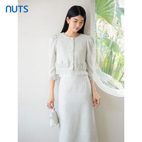 NUTS2023秋季新款时尚气质小香风短外套+半身裙两件套装4381401A1
