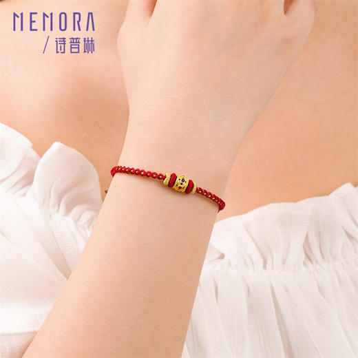 黄金转运珠女足金顺心如意金珠手链编绳串珠母亲节MEMORA诗普琳HPE21001（线上专供） 商品图2