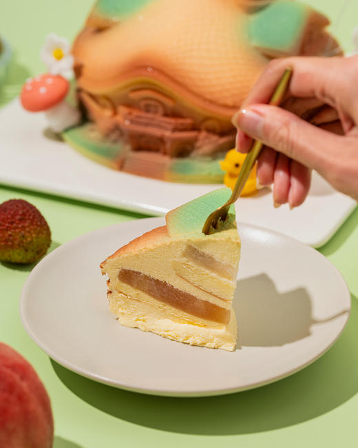 夏尔庄园-荔枝白桃芝士慕斯生日蛋糕（2.7磅） 商品图2