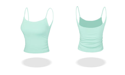 哈瓦塔褶皱短款吊带背心H340136 商品图7