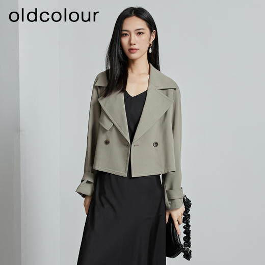 oldcolour秋季新款宽松时尚英伦风小个子西装短外套女P320403A1 商品图1