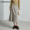 oldcolour秋季新款韩版修身高腰直筒休闲高级感中长裙女P330608A1 商品缩略图4