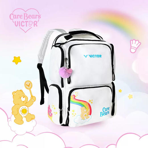 VICTOR威克多Care Bears爱心熊联名系列羽毛球包球拍隔层BR5025CBC双肩背包 BR5625CBC矩形包 商品图0