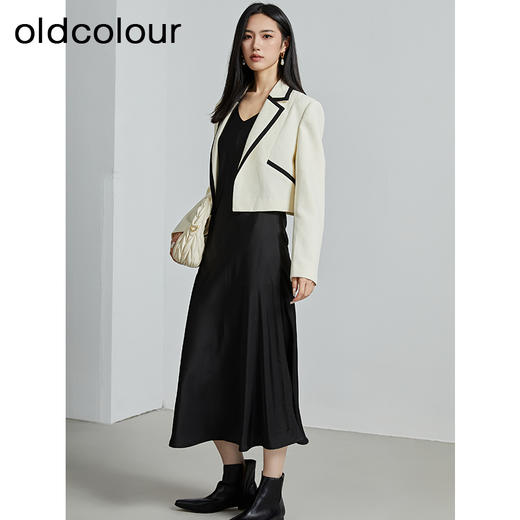 oldcolour秋季新款气质修身显瘦吊带无袖碎花连衣裙女P321002A1 商品图4