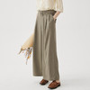 谜底阔腿裤女2024秋季新品通勤风优雅松弛感长裤配腰带243MK1073 商品缩略图1