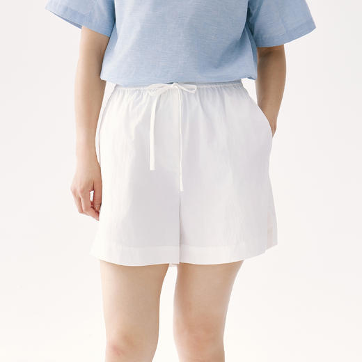 零意义 meanil 纸棉抽绳纹理休闲短裤 商品图1