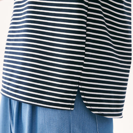 零意义 meanil 100%PIMA棉条纹拉链上衣 商品图13