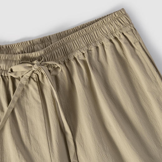 零意义 meanil 纸棉抽绳纹理休闲短裤 商品图11