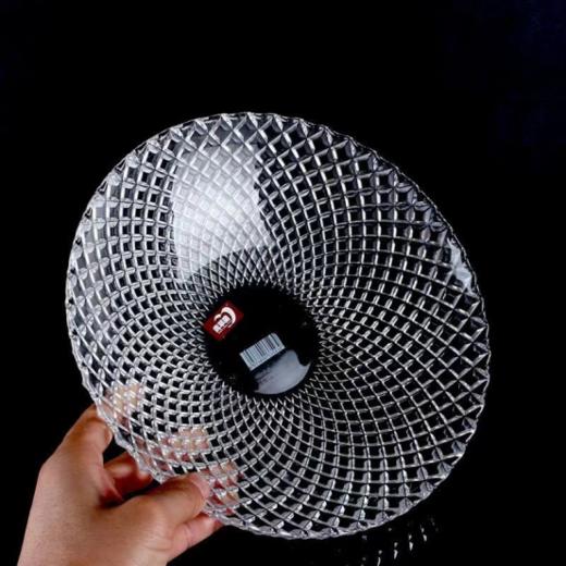 🍹【慕系MUXI欧式雀尾纹水晶盘】🔥1、无铅水晶玻璃材质，通透仙气，自带高级感🌈  商品图3