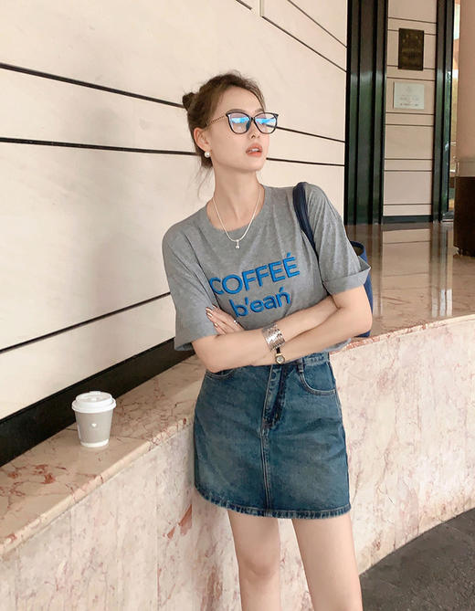 🎈【全国包邮】万针刺绣浮雕立体字母T恤：✅客供定制纯棉面料 亲肤舒适 吸湿透气！💥 商品图2