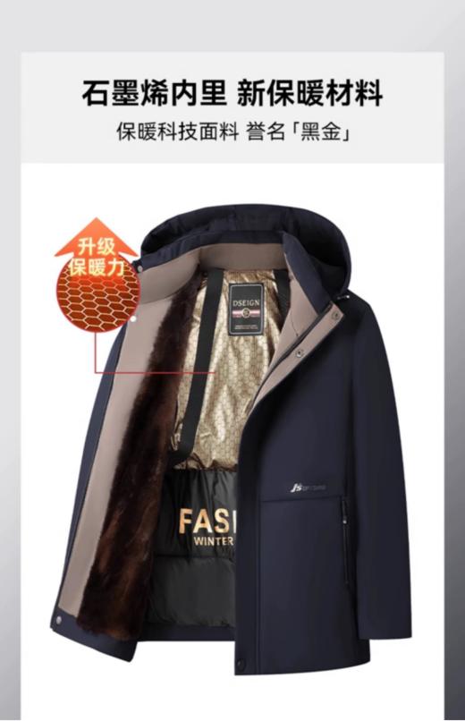 🌺【反季福利】黑金石墨烯男士加绒棉服4538款：👏1、好版型为男士量身裁剪🗑️ 匠心细节 人性化贴心设计时尚大气 简而不凡 美观与实用并存❤️ 商品图0