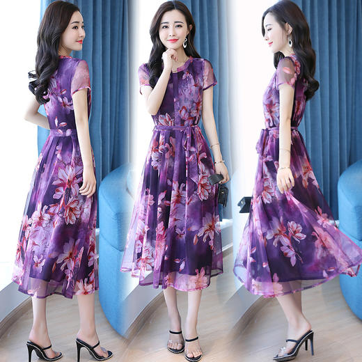 夏季中长款舒适淑女气质连衣裙CLYZ8106 商品图1