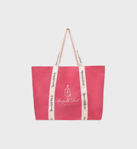 Sporty & Rich - Vendome Club Tote Bag Cotton Candy/White - 女装 - 包包 - 棉花糖