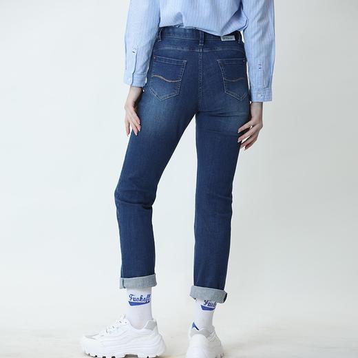 波顿牛仔裤女裤年春夏季薄款浅色直筒紧身弹力显瘦高端裤子LE223120 商品图2