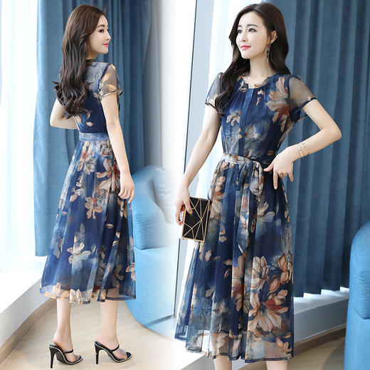 夏季中长款舒适淑女气质连衣裙CLYZ8106 商品图3