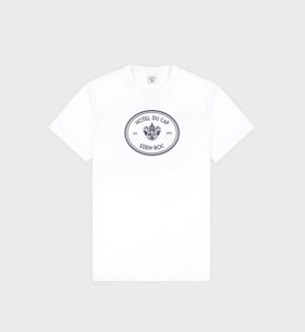 Sporty & Rich - Eden Crest Kennedy T-Shirt - White - 女装 - T恤 - 白色