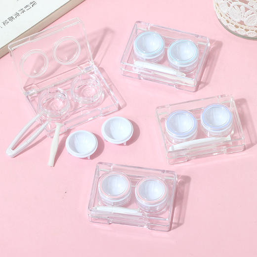 新款简约透明可视美瞳盒隐形眼镜盒伴侣盒JD312 商品图5