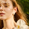 ZEGL设计师花花耳妆盘系列多巴胺耳钉女花朵耳环高级感紫色耳饰品 商品缩略图2