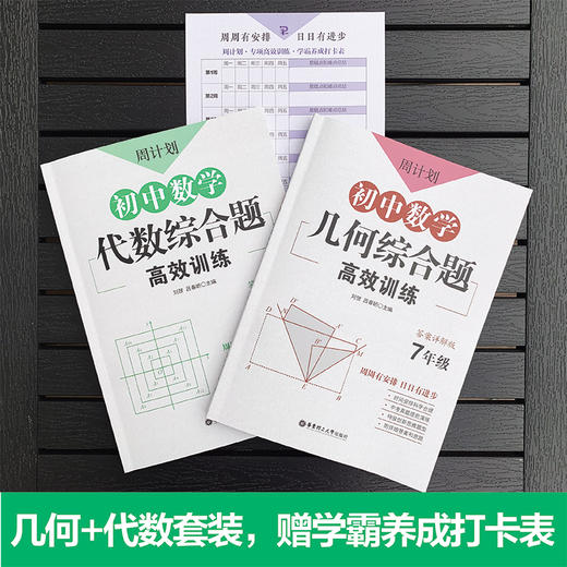 周计划：小学语文基础知识+阅读强化训练 2册 数学计算应用题 2册 初中数学 3册 商品图4