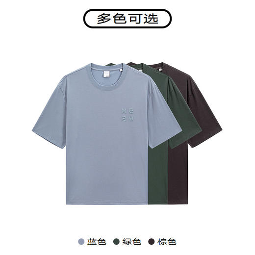 GXG棕色圆领短袖T恤G24X442025 商品图3