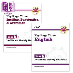 【中商原版】CGP原版7年级英语练习2册 New KS3 Year 7 English Spelling Punctuation and Grammar 10-Minute Weekly Workou