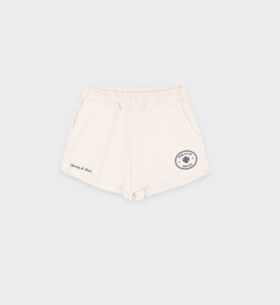Sporty & Rich - Eden Crest Disco Short - Cream - 女装 - 短裤 - 奶油色