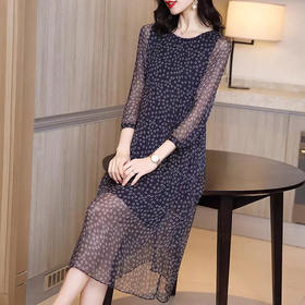 丁摩 真丝连衣裙度假海边沙滩裙桑蚕丝连衣裙20-103DS399