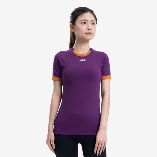 UTO/悠途能系列男款运动户外圆领弹力短袖女款夏季健身快干T恤 商品图2