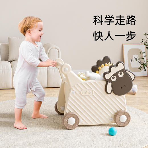 【购物小推车 收纳养成】乐其儿童小推车 卡通造型手推车 0-3岁宝宝学走路 助步车玩具 零食玩具收纳车-QQ 商品图3