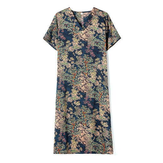 SA 801连衣裙V领中长裙大码宽松遮肚裙 商品图4