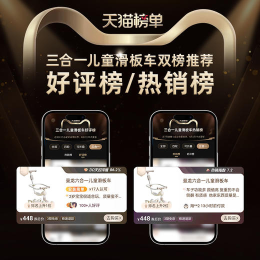 【冬日暖拥】曼龙mloong探索家儿童滑板车1一3一6岁 六合一滑行车 商品图2