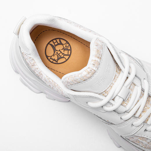 CHCH小香风真皮新款女鞋米蓝色撞色气质老爹鞋女生百搭平衡鞋 商品图8