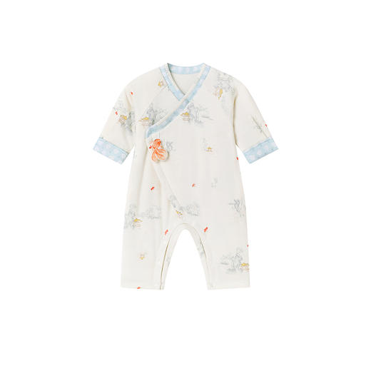 【商场同款】英氏儿童家居服连体衣秋长袖竹纤维宝宝衣服新款 商品图4