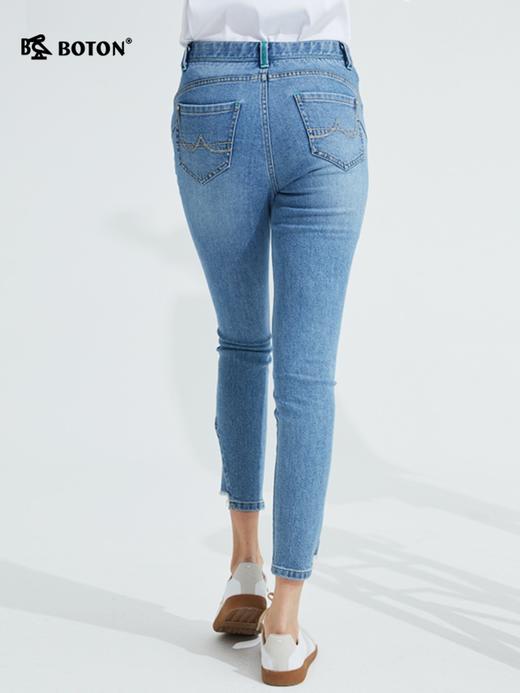 【第2件半价！尾货清仓不退换】波顿紧身浅蓝色牛仔裤女春季薄款修身显瘦小脚九分铅笔裤LF251121 商品图2