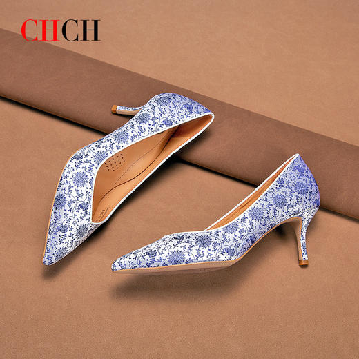 CHCH祈祈真丝面料中国风气质优雅古典女士单鞋CM2B5602 商品图1