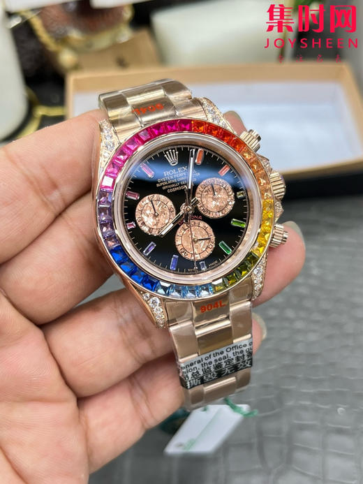 ROLEX劳力士 宇宙计型迪通拿系列 彩虹圈 彩虹迪全玫金 男士腕表 商品图3