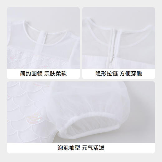 女童泡泡袖亮片礼裙裙子夏季新款安奈儿童装实体店同款AG423867 商品图4