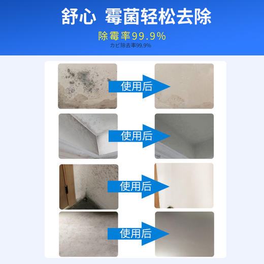 【不腐蚀金属 28天0生长】净狮除霉防霉喷雾400ml三合一除霉啫喱 商品图5