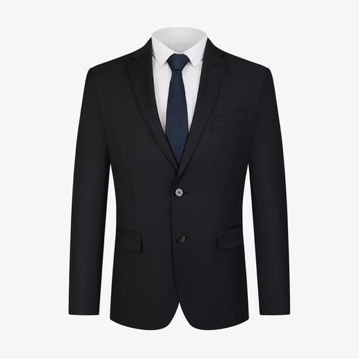 【含羊毛】柒牌男士西服2024春季新款商务正装平驳领黑色西装外套126C70220 商品图4