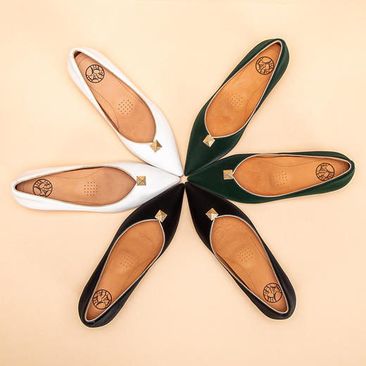 CHCH祈祈牛皮粗跟浅口女士单鞋通勤优雅高级感CM1B5533 商品图5