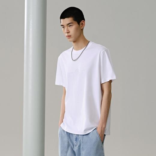 GXG白色圆领短袖T恤G24X442099 商品图2