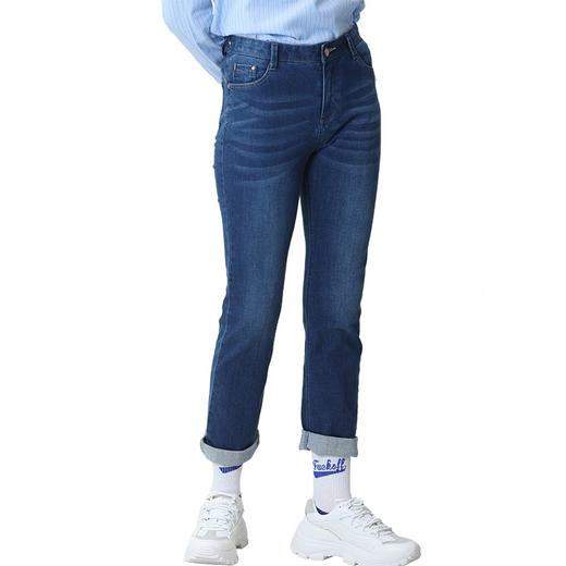 波顿牛仔裤女裤年春夏季薄款浅色直筒紧身弹力显瘦高端裤子LE223120 商品图1