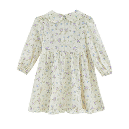 DEESHA/笛莎笛莎童装2024秋季新款娃娃领丁香花印花连衣裙 商品图3