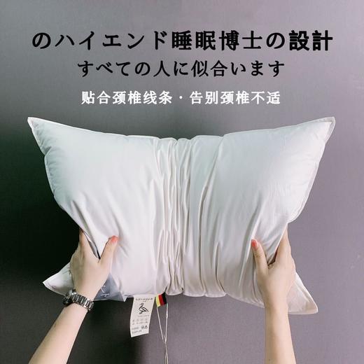 日本伊豆羽绒枕枕芯单人家用全棉羽绒枕头高端酒店枕芯 商品图0
